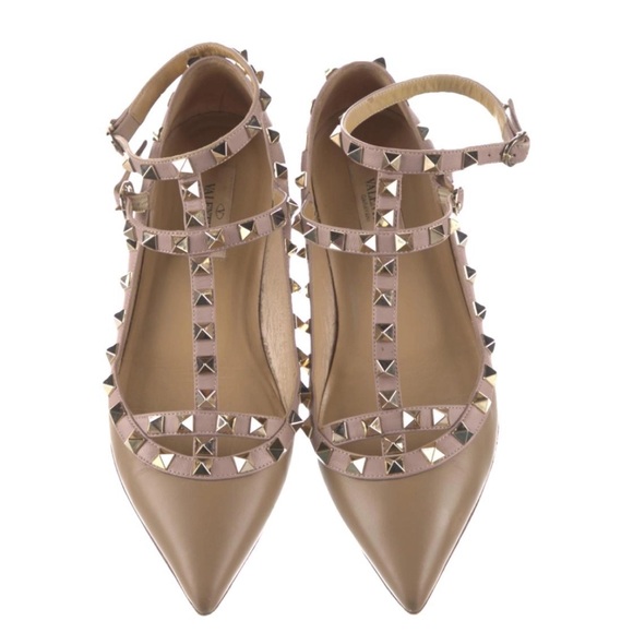 Valentino Rock stud Leather Flats - Picture 6 of 10
